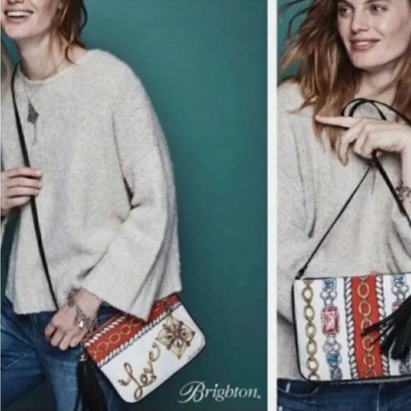 NEW Brighton " Glitter & Go " Limited Edition 2017 Canvas Crossbody Style Purse - Picture 4 of 16